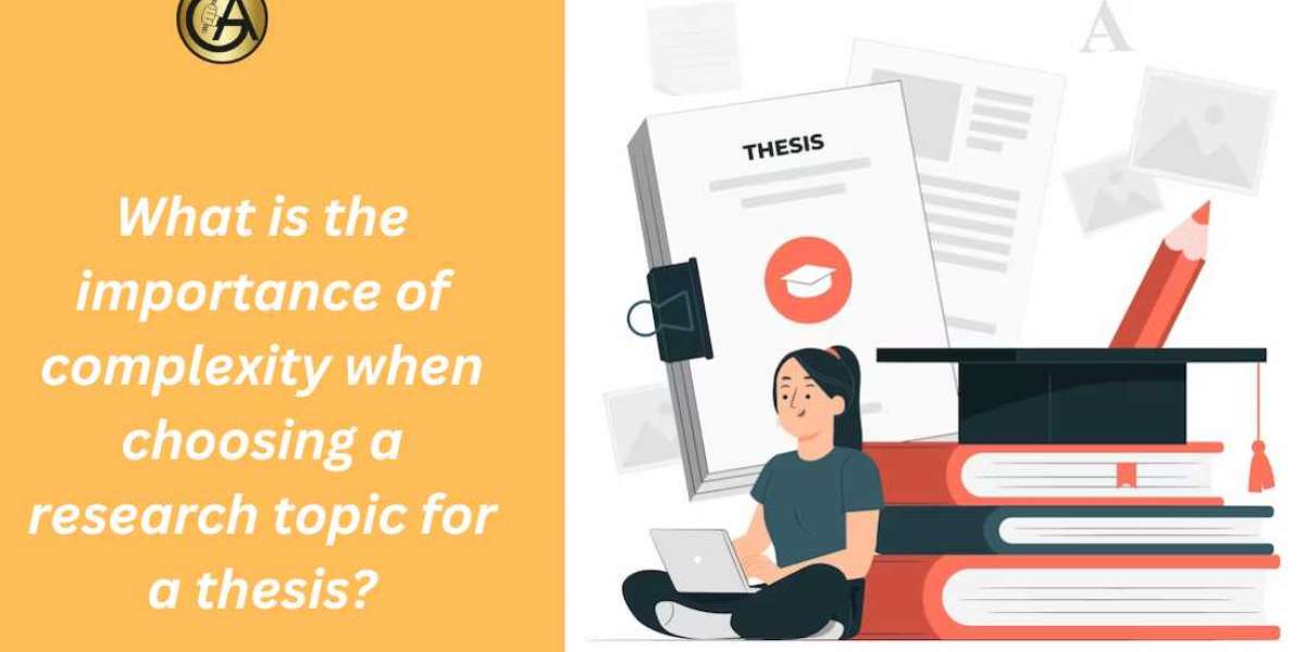 What is the importance of complexity when choosing a research topic for a thesis?