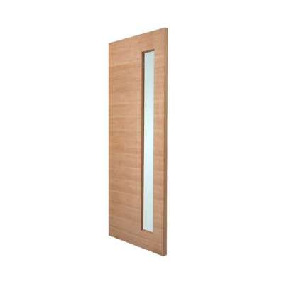 Vertical 1 Lite Frosted Glass Brand New Entrance Door 2040 x 820 x 40mm Profile Picture