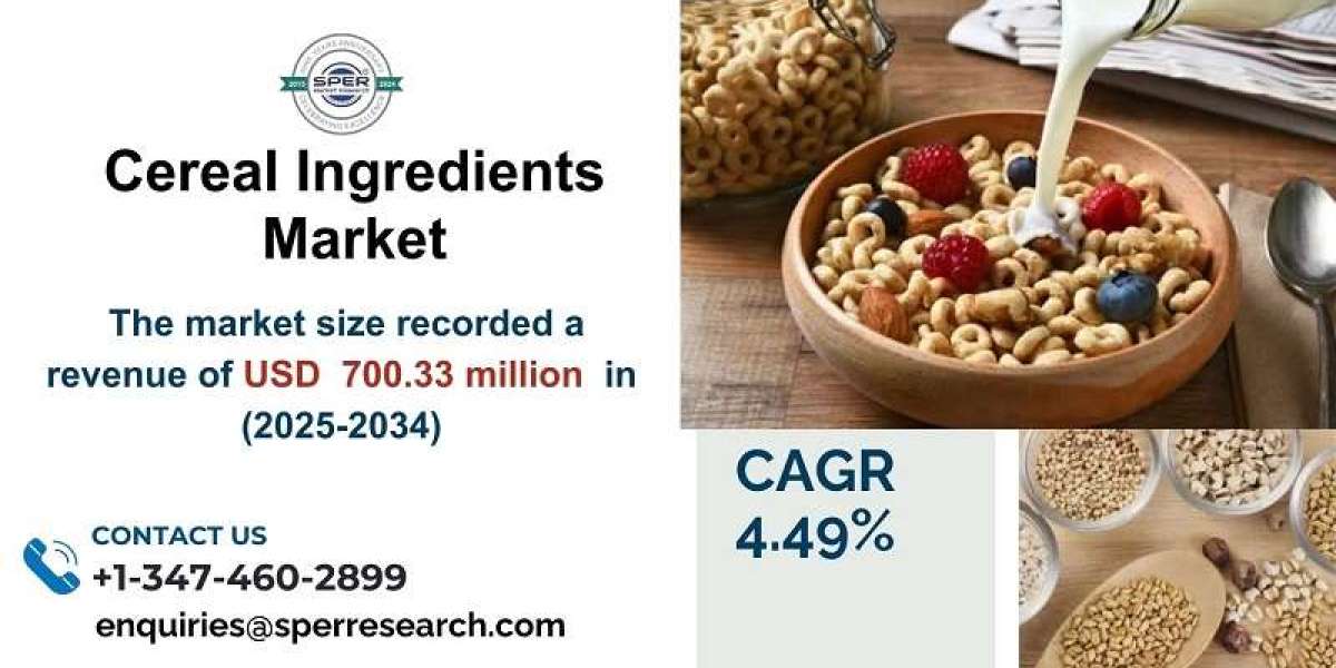 Cereal Ingredients Market Size, Trends, Revenue, Forecast and Future Opportunities 2034: SPER Market Research