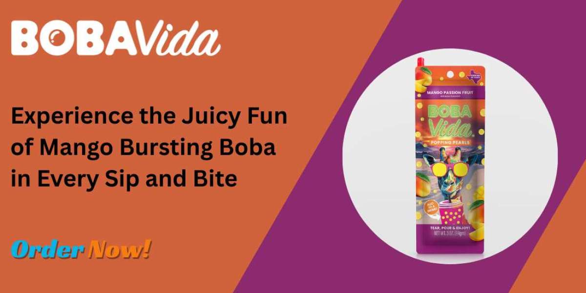 Experience the Juicy Fun of Mango Bursting Boba in Every Sip and Bite