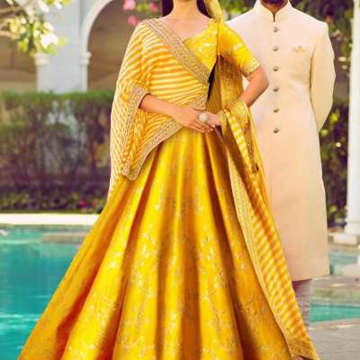 Marvelous Yellow Color Bridalwear Embroidered Lehenga Choli Profile Picture