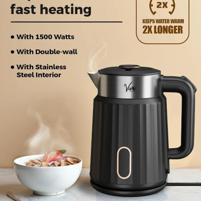 FEDUS Aqua Viva Electric Kettle, 1.8 Litres hot water kettle Jug, 1500W Stainless Steel Body, Power  Profile Picture