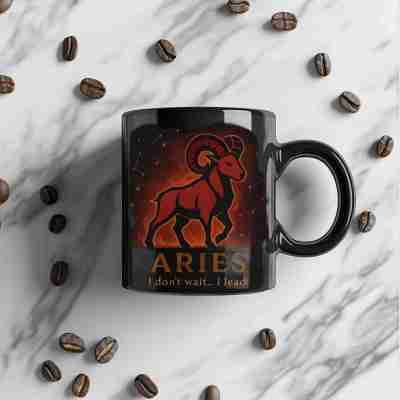 Aries Astrology Mug, Designed as the perfect Aries birthday gift, this zodiac mug combines bold desi Profile Picture