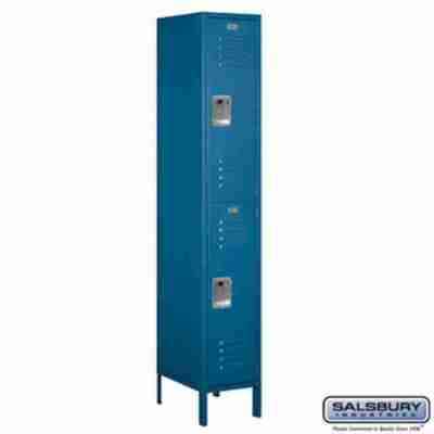 15" Wide Double Tier Standard Metal Locker - 1 Wide - 6 Feet High - 18 Inches Deep Profile Picture