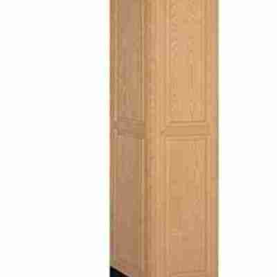 16" Wide Single Tier Solid Oak Executive Wood Locker - 1 Wide - 6 Feet High - 24 Inches Deep Profile Picture