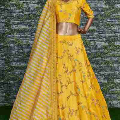 Marvelous Yellow Color Bridalwear Embroidered Lehenga Choli Profile Picture