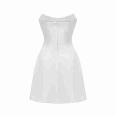 Abigail Mini Dress - Sleeveless Off the Shoulder Embellished Rear Zip Fastening Profile Picture