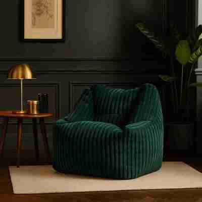 Fauteuil Pouf Bari Fausse Fourrure Grosses Côtes Vert Forêt Profile Picture