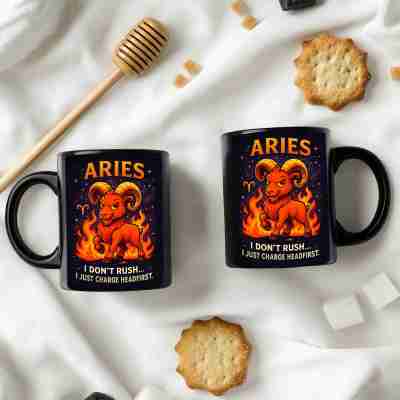 Aries Astrology Mug, Designed as the perfect Aries birthday gift, this zodiac mug combines bold desi Profile Picture