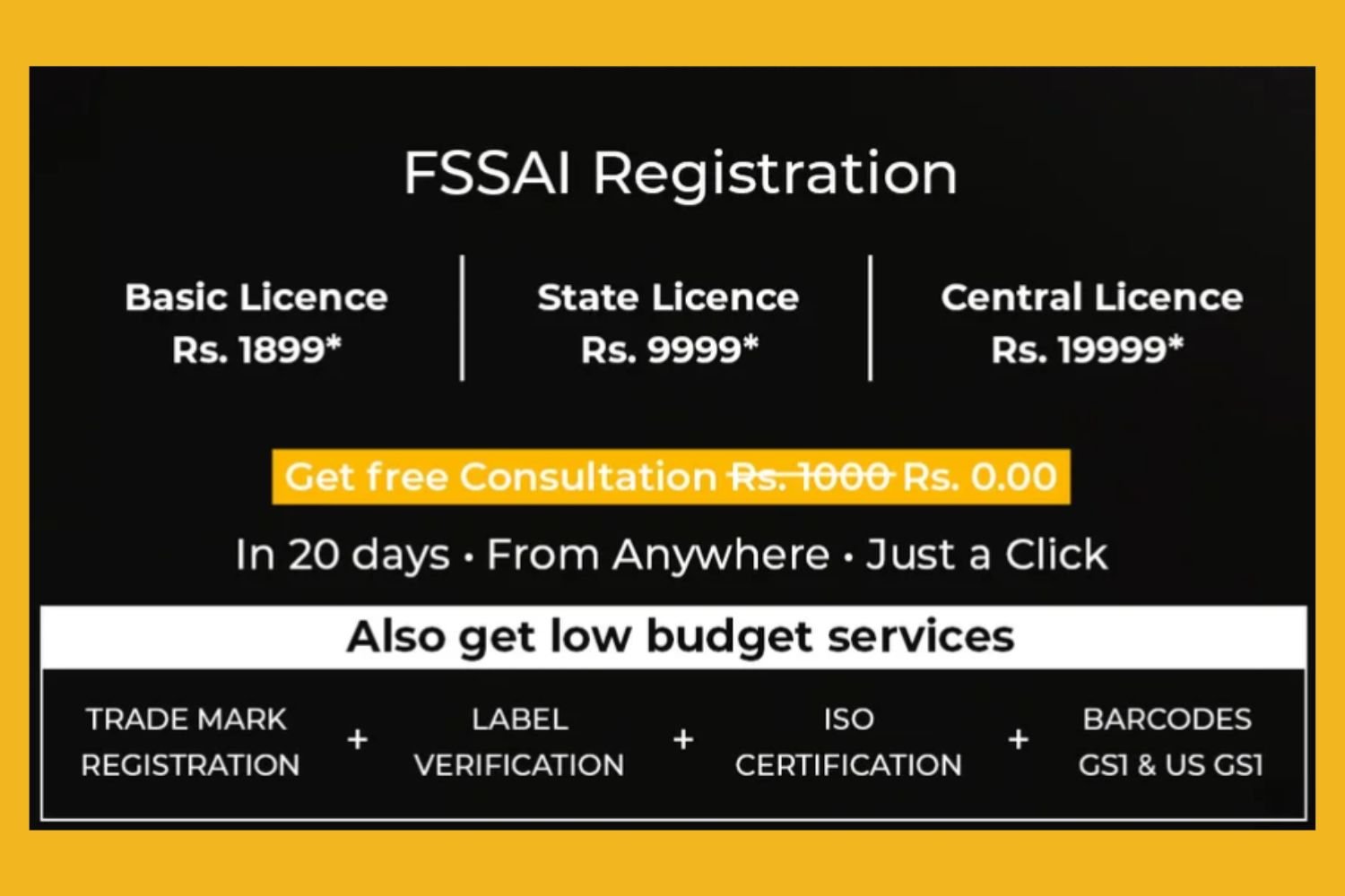 Get FSSAI Registration At Legal4sure For Food Safety & Trust