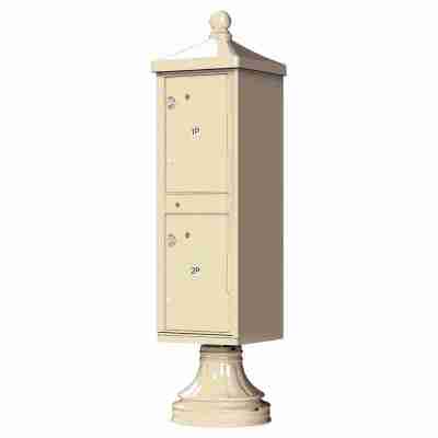 Florence Vogue Traditional Decorative Outdoor Parcel Locker and Pedestal – 2 Parcel Compartments Profile Picture