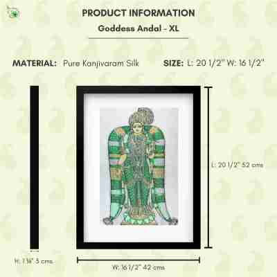 Goddess Andal | Pure Kanjivaram Silk Art | Handloom Profile Picture