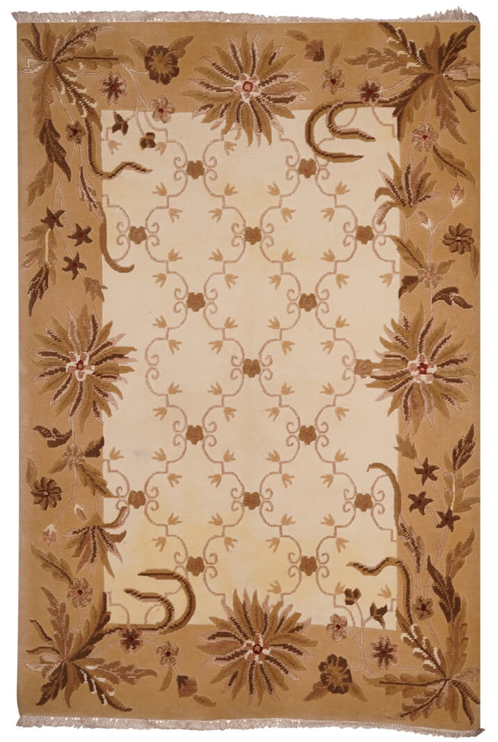 Ambossed Floral Rug - Handmade Carpets & Rugs