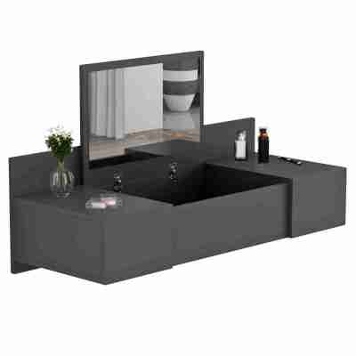 ΚΡΕΜΑΣΤΗ ΤΟΥΑΛΕΤΑ ΜΕ ΚΑΘΡΕΠΤΗ LINDE HM8960.12 ΑΝΘΡΑΚΙ ΜΕΛΑΜΙΝΗ 100x39x33Y εκ. Profile Picture