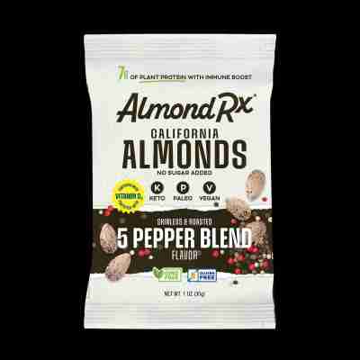 Multipack of 1 oz Five Pepper Blend Skinless & Roasted Almonds Snack Packs - Fortified with Vita Profile Picture