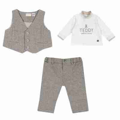 CHICCO SET OF PANTS, VEST AND BLOUSE BEIGE 100268 Profile Picture