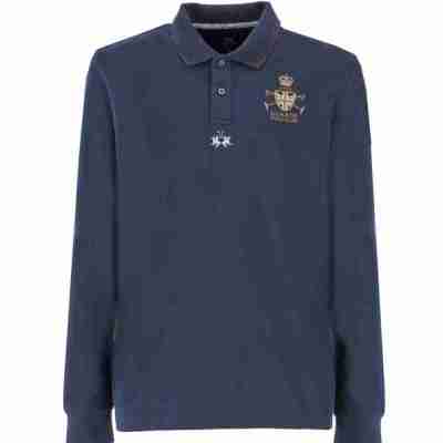 LA MARTINA MEN’S POLO STRETCH PIQUE HERALDIC-BRAM ROYAL POLO NAVY Profile Picture