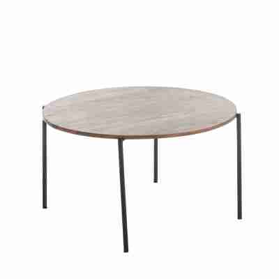 "Artekko Artekko Ahri Τραπέζι Σαλονιού Στρογγυλό Ξύλο/Μέταλλο Μελί Απόχρωση (80x80x45)cm 720-21 Profile Picture