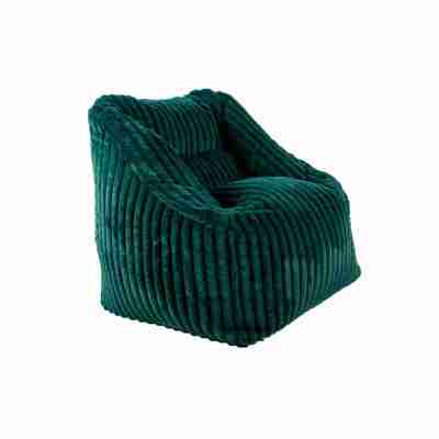 Fauteuil Pouf Bari Fausse Fourrure Grosses Côtes Vert Forêt Profile Picture