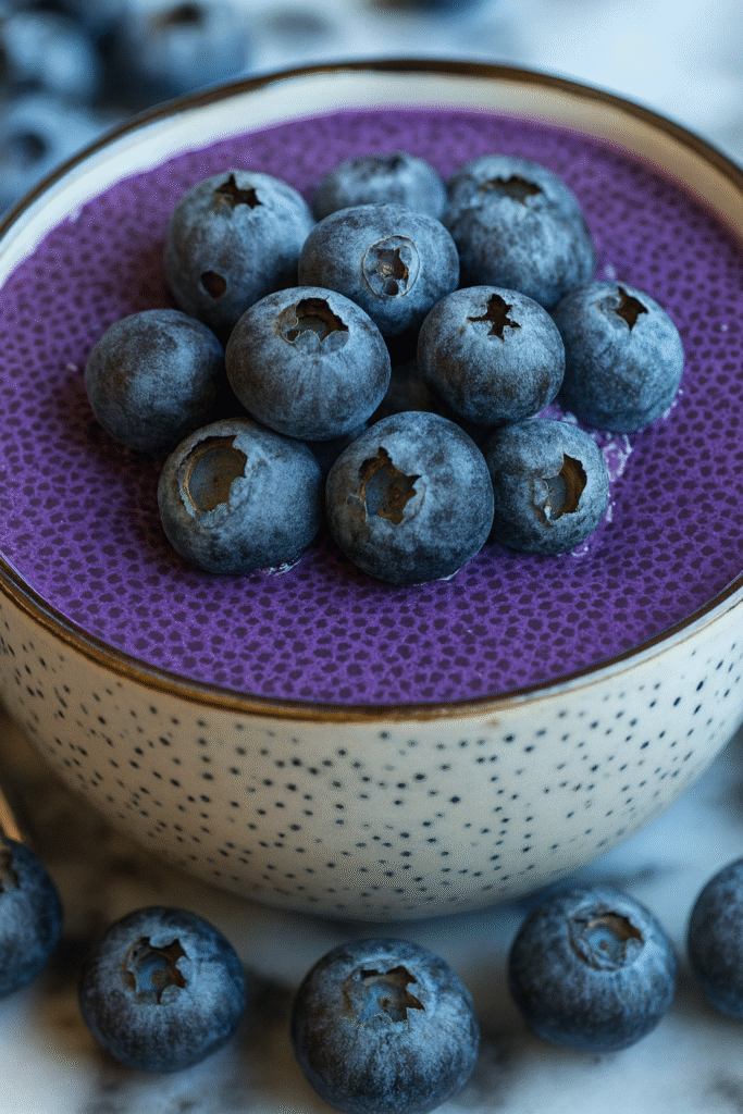 Blueberry and Peanut Butter Chia Pudding: The Diet all of us want