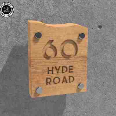 Solid Oak House Sign, Font 1, No Infill Profile Picture