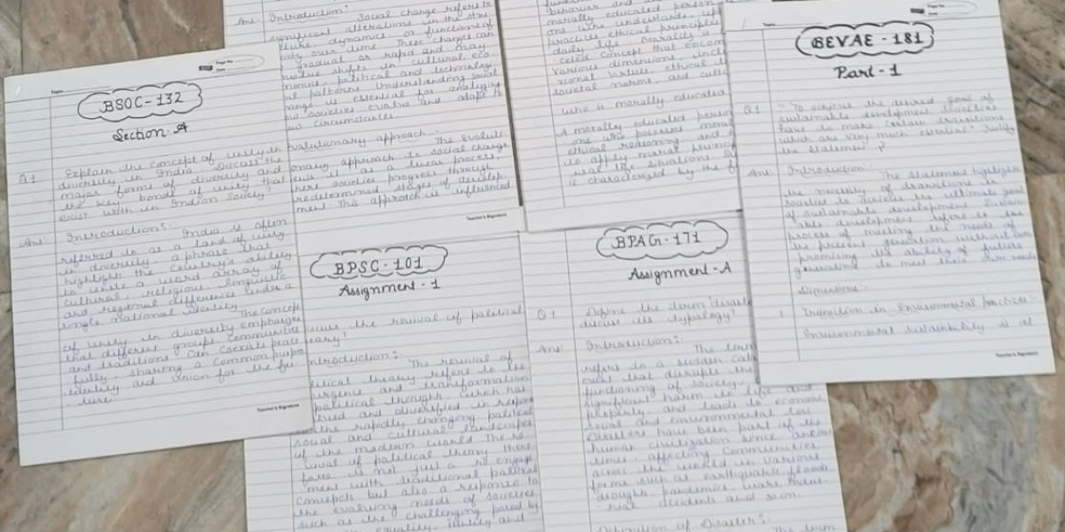 Get maximum marks with Premium IGNOU Handwritten Assignment