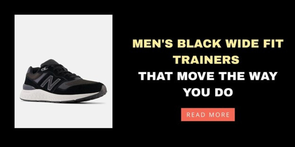 Men's Black Wide Fit Trainers That Move the Way You Do