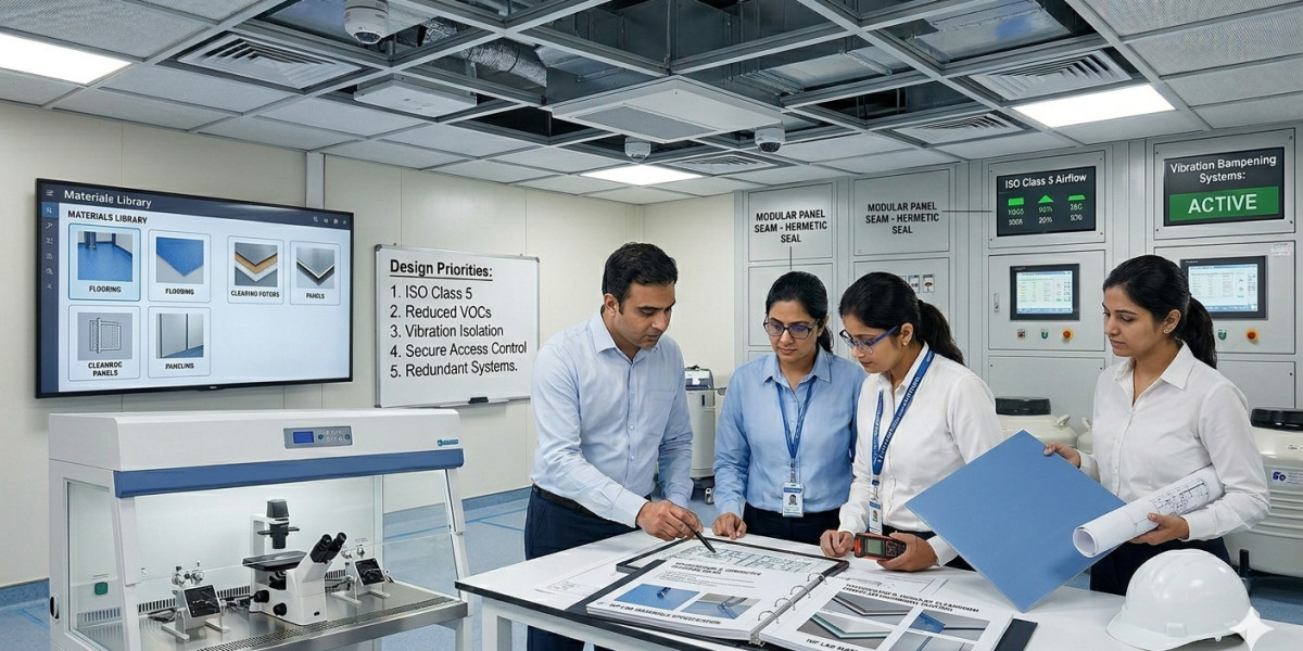 What materials are used in IVF Lab Design in India?
