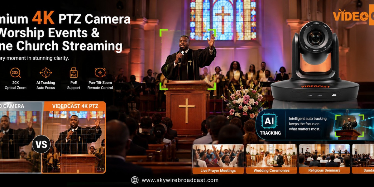 Advanced 4K PTZ Camera for Worship Streaming and House of Worship