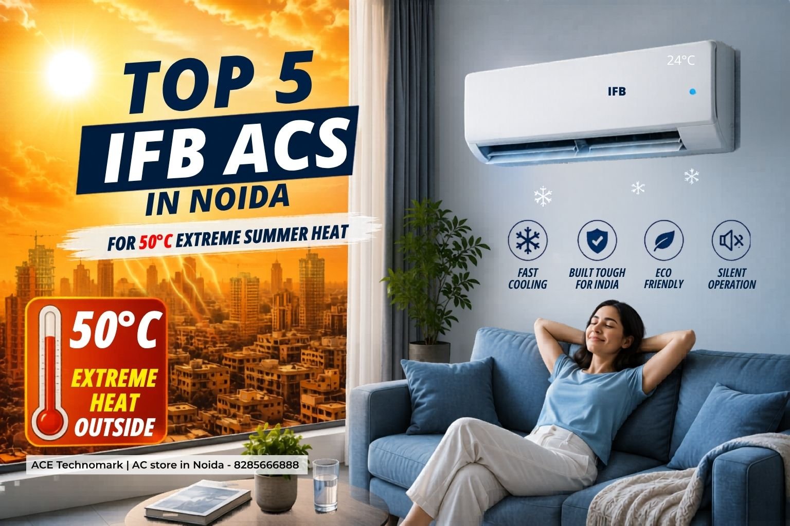 Top 5 IFB ACs in Noida for 50°C Extreme Summer Heat