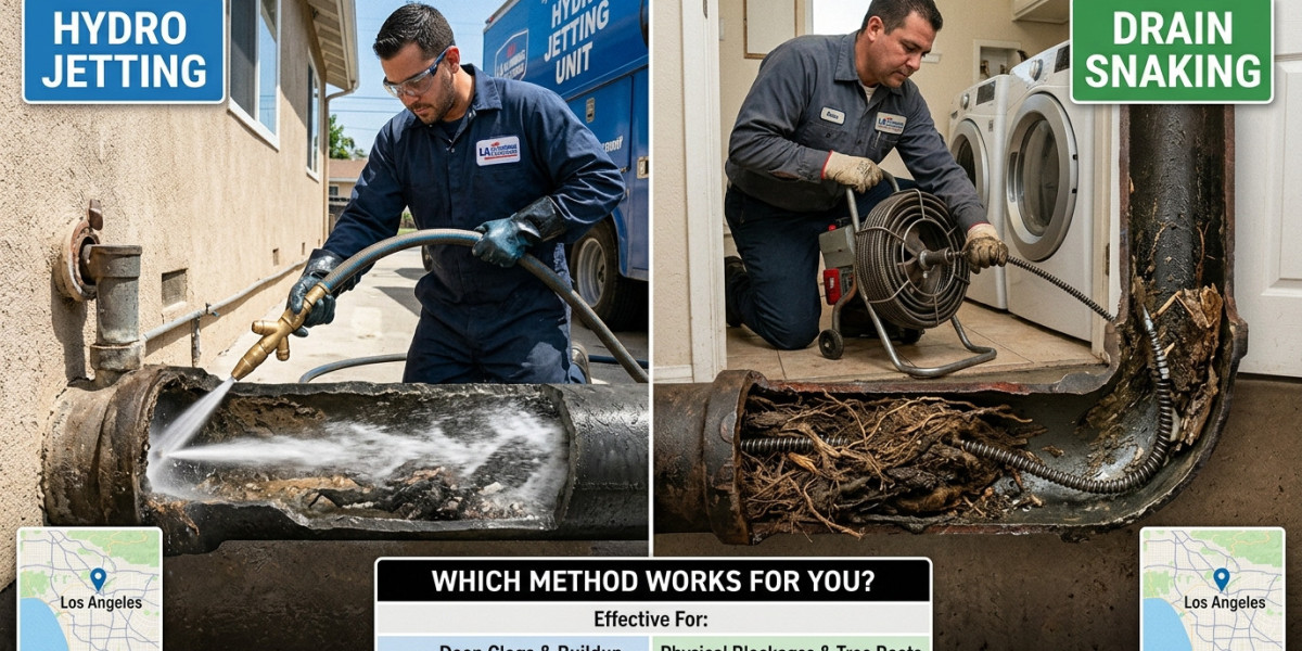 Hydro Jetting vs Drain Snaking: What Actually Fixes Tough Clogs in Los Angeles Homes?