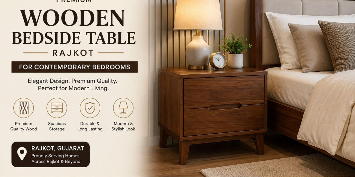 Premium Wooden Bedside Table Rajkot for Contemporary Bedrooms