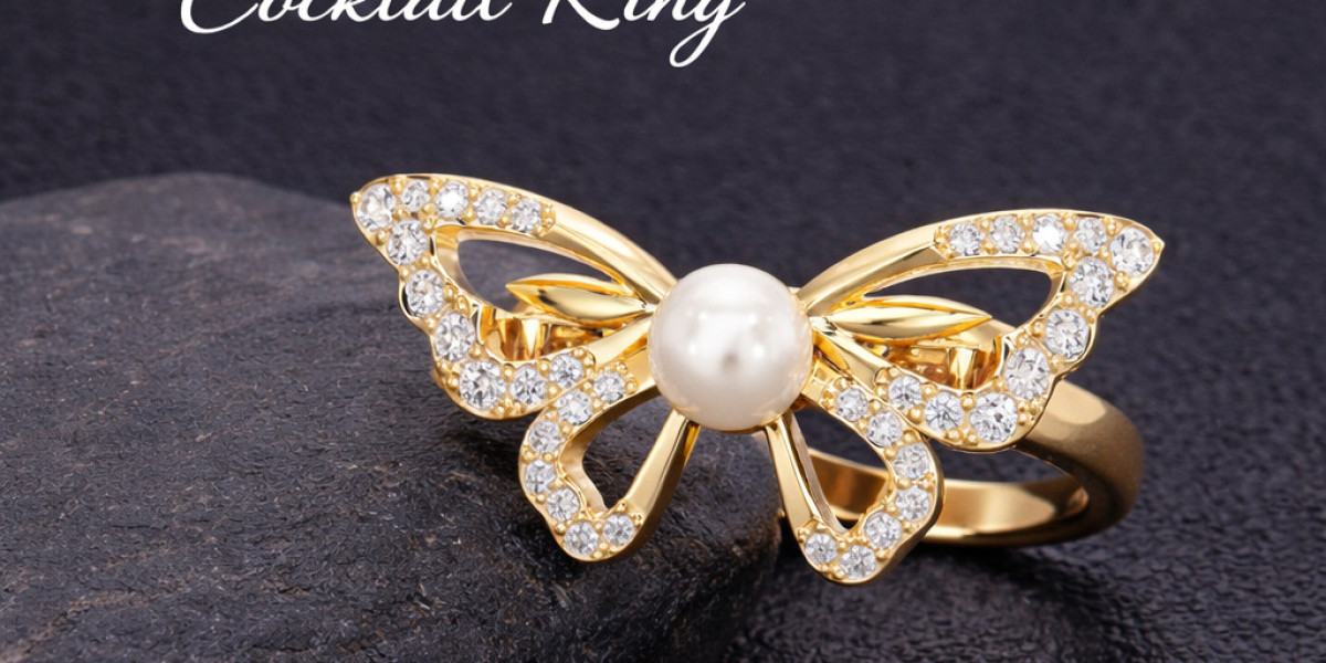 Butterfly Pearl Ring by Prachha Jewels: A Graceful Blend of Beauty, Shine and Modern Elegance