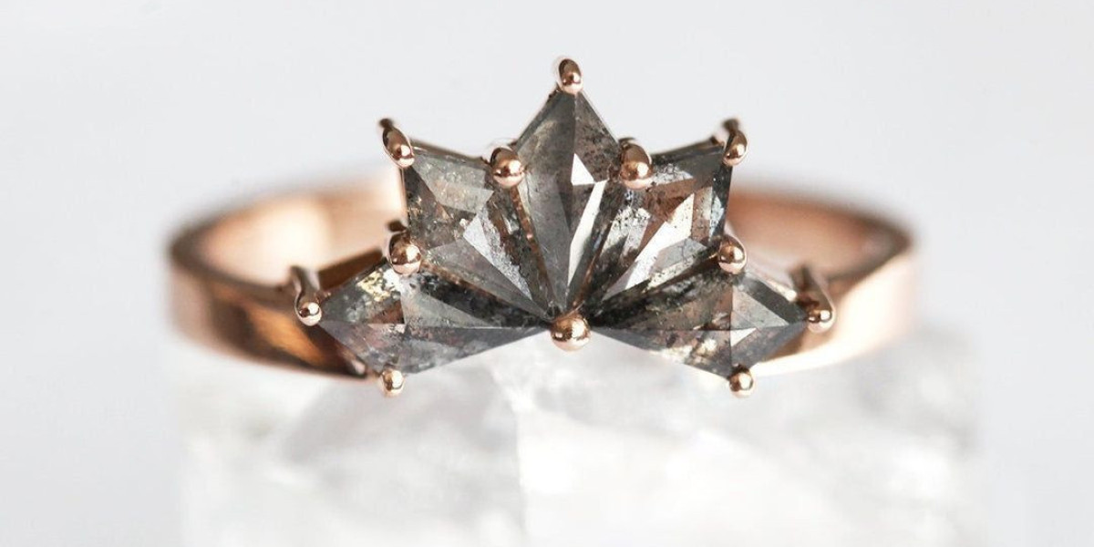 Salt and Pepper Diamonds | Unique Rings by TheMinimalCarbon